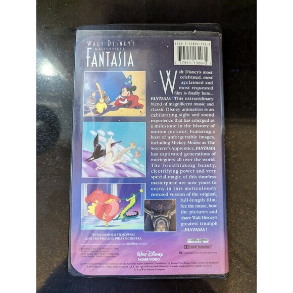 WALT DISNEY'S MASTERPIECE FANTASIA VHS - Picture 3 of 10